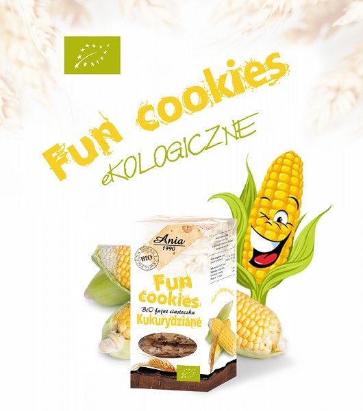 Bio fajne ciasteczka Fun cookies kukurydziane